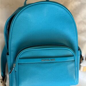 Michael Kors Blue Leather Backpack